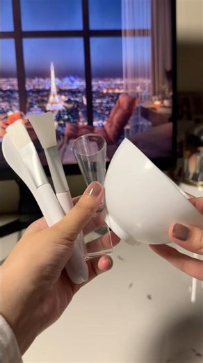 I Tried This Temu Mask Bowl Set… So Convenient! 🤍 #shorts #temuhaul