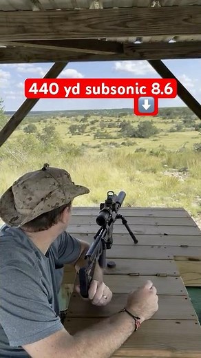 8.6 Blackout subsonic at 440 yard - 2 shots to find dope. Q Fix