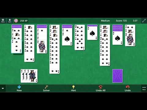 Microsoft Spider Solitaire, Medium, Fireworks Ending, Dec. 30, 2025