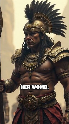 Aztec Sun God Born Ready for Battle