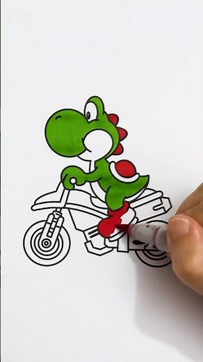 Coloring Yoshi From Super Mario