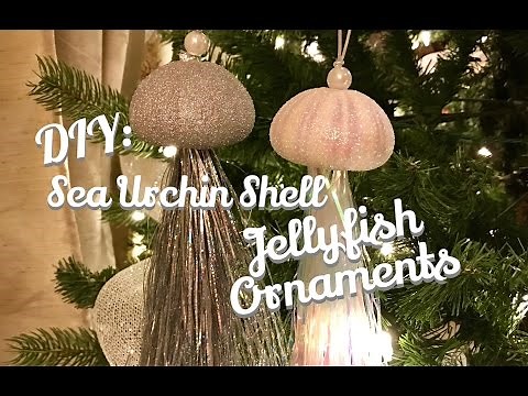 DIY : Sea Urchin Jellyfish Ornament : Beach Room Decor