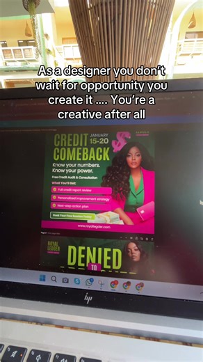 Our visual talents should be out there creating opportunities … don’t get stuck with what if’s it time to MOVE ! #womenbusiness #graphicdesigner