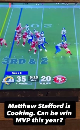 Matthew Stafford is cooking. Can he win MVP this year? #nfl #football #nflfootball #rams