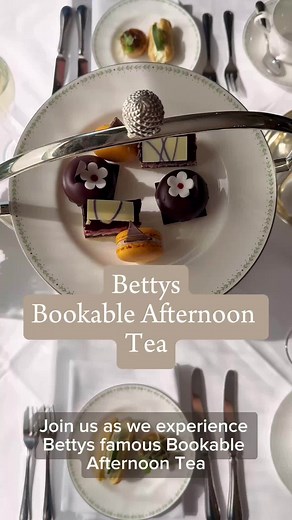 A walkthrough of our Bookable Afternoon Tea experience. Available at our Harrogate and York branches. Treat yourself to an exquisite experience by booking through the link in our bio. 🥂🍰 https://www.bettys.co.uk/traditional-afternoon-tea | Bettys