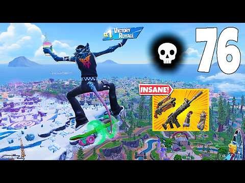76 Elimination Solo Vs Squads/squads "Zero Build" Gameplay Wins (NEW Fortnite Chapter 7 Season 2 PC)