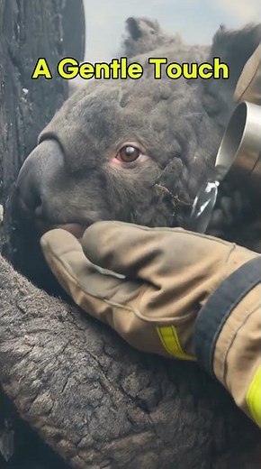 The Only Survivor in the Ashes... #WildlifeRescue #Wildfire #Koala #AnimalRescue #Hero #Miracle