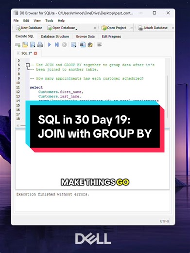 Data analysis with a Dell Pro Max is such a luxury 🤤 LEFT JOIN tutorial: @Mary | Data Analyst #DellProMax #DellTech #NVIDIA #SQLin30 #dataanalyst