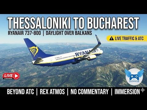 🔴 LIVE: Aegean to Danube! 🇬🇷✈️🇷🇴 Quick Winter Hop | Ryanair 737-800 (LGTS-LROP)