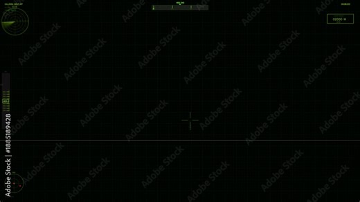 Military gui for war stock footage with hud animation designed for science fiction production in a digital interface setting