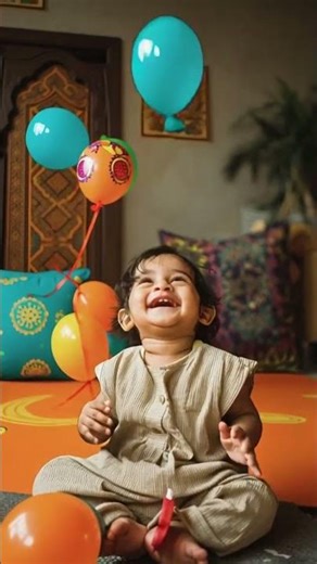 #cutebaby #baloon #shortsfeed