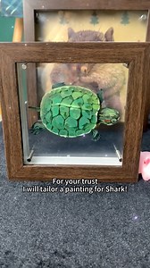 Do you like my mini 3D glass painting?🥰Rating 1~99✨ #turtle #turtletok #portrait #petlover | Linda Miller