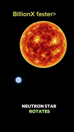 Neutron star rotates billions times faster than sun😱