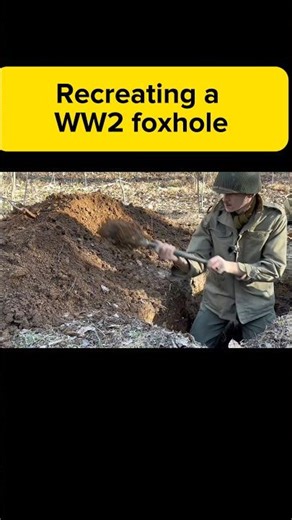 Digging a WW2 foxhole #history #ww2 #reenacting