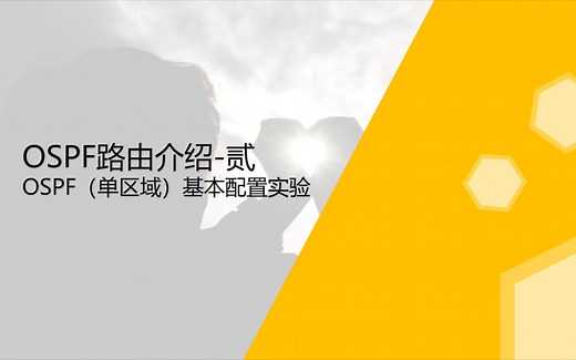 OSPF路由协议-贰-（单区域）基本配置实验