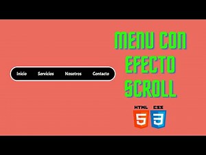 Menú con efecto scroll (HTML y CSS)