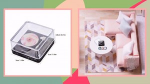 Beaupretty 1 Set Mini Record Player: Simulation Cd Player & Vinyl Records Model - Miniature Dollhouse Furniture Adornment for Setup