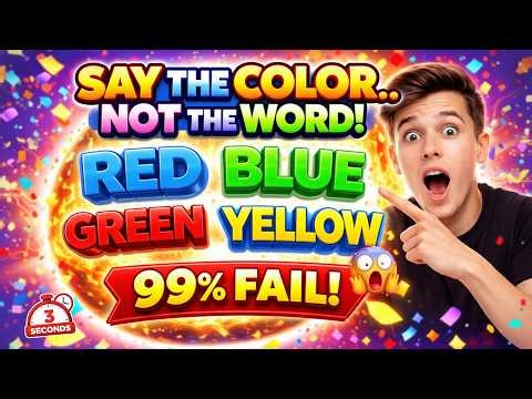 Say the COLOR 🎨 Not the Word! on Beat 🎵 | Stroop Effect Challenge (Brain Meltdown)