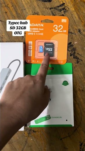 Typec hub , SD card 32GB and OTG #typec #hub #sdcard #memory #otg