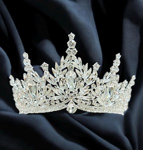 Vintage Crystal Tiara: Silver Wedding Headpiece, Bridal Crown - Etsy