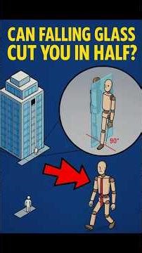 Can Falling Glass Cut You in Half? #sciencefacts #physics