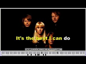 ABBA - Knowing me knowing You - Instrumental Karaoke Version with piano- YOUTUBE video.