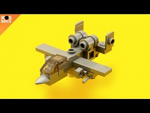 Lego A10 Warthog Plane Mini Vehicles (Tutorial)