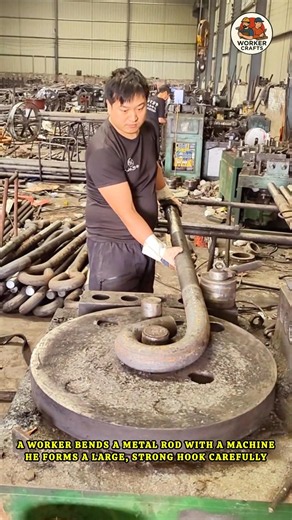 Heavy Metal Rod Bending Process | Industrial Hook Manufacturing