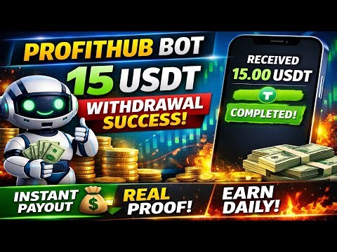 Profithub Bot Withdrawal Proof ✅ | 15 USDT Successfully Received 💰