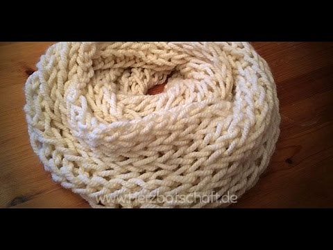 Strickanleitung: Loopschal mit Umschlägen