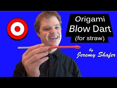 Origami Blow Dart for Plastic Straw