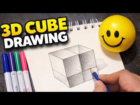 How to Draw a Perfect 3D Cube | Easy Drawing Tutorial