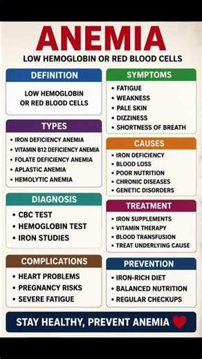 🩸 Anemia Explained | Causes, Symptoms, Diagnosis & Treatment