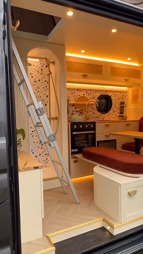 Project Vanlife 🚐 on Instagram: "Family road trips just got an upgrade! 🚐✨ This custom @flowcampers is a perfect fit for adventurers with kids or friends in tow. Sleeping 4, seating 5, and featuring an indoor shower, toilet, and a mini kitchen, it’s a cozy setup for unforgettable journeys. Head over to their page for all the details on this van that’s ready for its next chapter! #vanlifegoals #adventureawaits #projectvanlife #homeiswhereyouparkit #campervanconversion #campervan #outboundliving