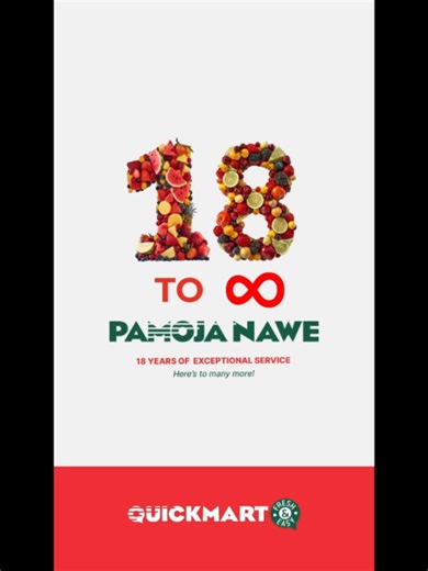 Quickmart turns 18! Celebrating our birthday in a colourful ceremony at Radio Africa offices. Wasanii Sean MMG na YWB Smith were in the building together with Quickmart's Cheif Marketing Officer, Betty Wamaitha! #18YearsPamojaNawe #18YearAnnivesary #PamojaNawe #BeiNafuu #FreshAndEasy