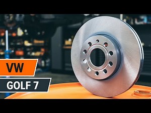 How to change front brake discs on VW GOLF 7 [TUTORIAL AUTODOC]
