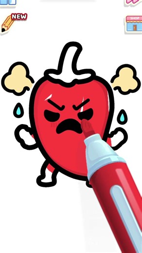 easy steps to draw CHILLI