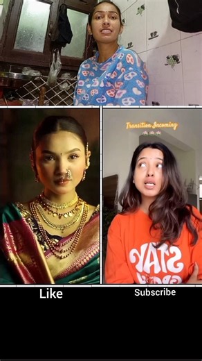 Marathi look ! Marathi saree ! #look #transition #like #duet #trending 8