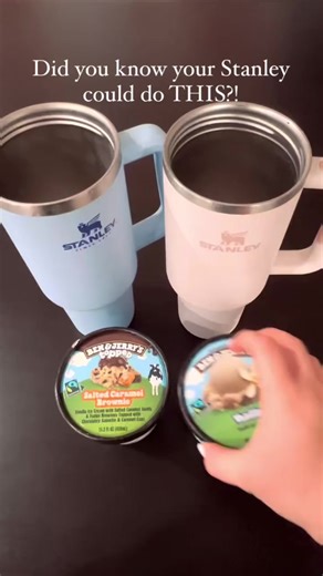 Who knew their Stanley could do this? Might be the best foodie hack ever! 🍦 Hit that share button if you love! | HowDoesShe