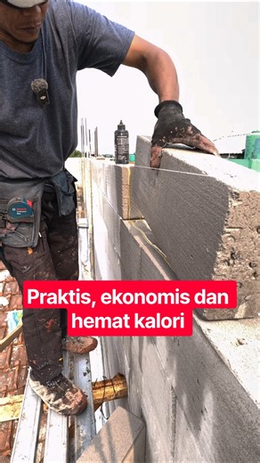 Pasang dinding bata ringan menggunakan Milan lem bata ringan #tips #renovation #bataringan #skills