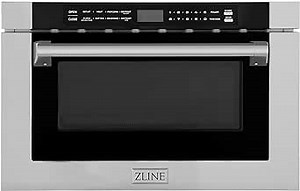 ZLINE 24" 1.2 cu. ft. Built-in Microwave Drawer with a Traditional Handle in Stainless Steel