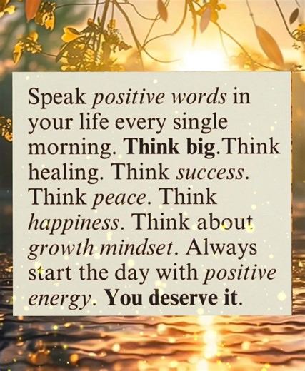 Speak Positive ! | Think Positive Power