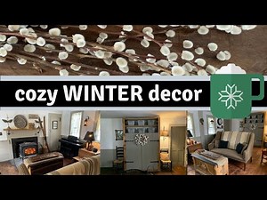 COZY Winter Living Room Decor/FARMHOUSE PRIMITIVE COUNTRY TOUR