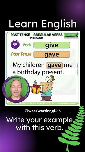 Past Tense of GIVE in English ✅ English Pronunciation of GAVE | Learn English Irregular Verbs