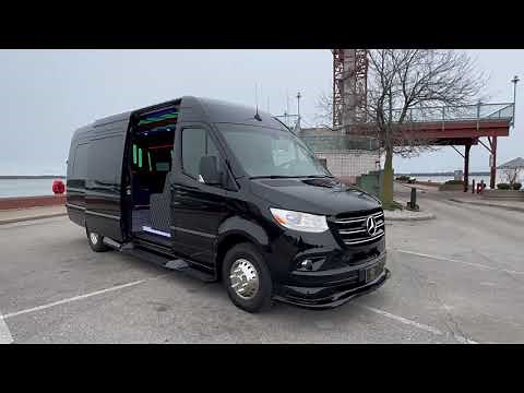 New Mercedes Benz Sprinter 4 Seat Limousine Party Bus built by Limo Builder Global Motor Coach