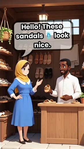 Learn English While Buying Sandals 🩴| English Conversation 💬 for Beginners #englishspeaking #english