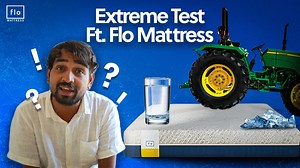 FLO x The Indian Hacker - We tested our mattresses in extreme conditions, they came out unaffected! Flo Mattresses are made of high quality materials and features like Motion Isolation Technology and 3D Air-Flo Technology that give you deep undisturbed sleep for years! #FloMattress #JustGoWithTheFlo #BharatKaMattress [100% natural latex, memory foam, responsive foam] | Flo Mattress