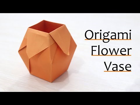How to Make Easy Origami Flower Vase - Paper Vase Tutorial