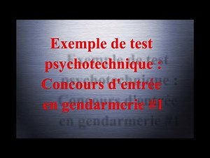 Exemple test psychotechnique de concours 1