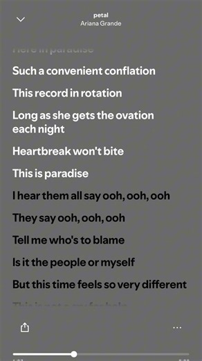 Ariana Grande - petal (Official Audio Lyrics) #lyrics #lyricsvideo #music